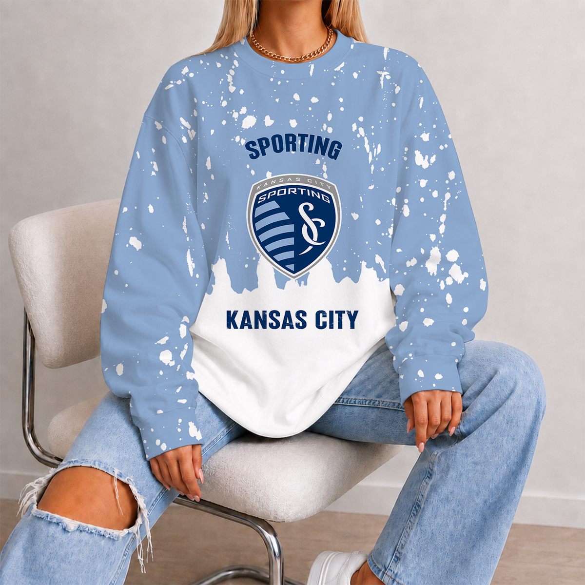 [GOAL DEAL] NEW CUSTOMIZED MLS30 SKC SPORTING KANSAS CITY UNISEX SWEATSHIRT