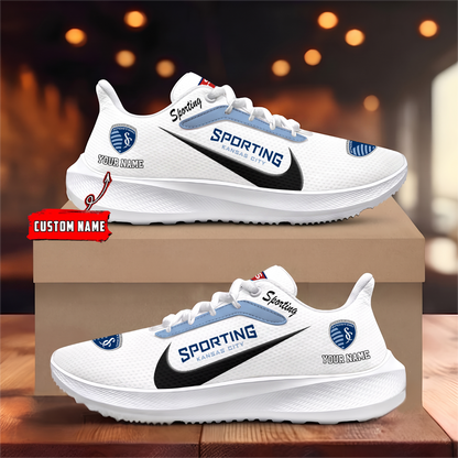 [GOAL DEAL] NEW CUSTOMIZED MLS30 SKC SPORTING KANSAS CITY ROAD RUNNING SHOES