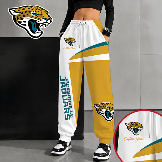 [TOUCHDOWN DEAL] NEW CUSTOMIZED NFL30 JSJ JACKSONVILLE JAGUARS SWEATPANTS