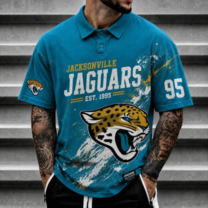 [SPECIAL OFFER] NEW CUSTOMIZED NFL30 JSJ JACKSONVILLE JAGUARS POLO SHIRT