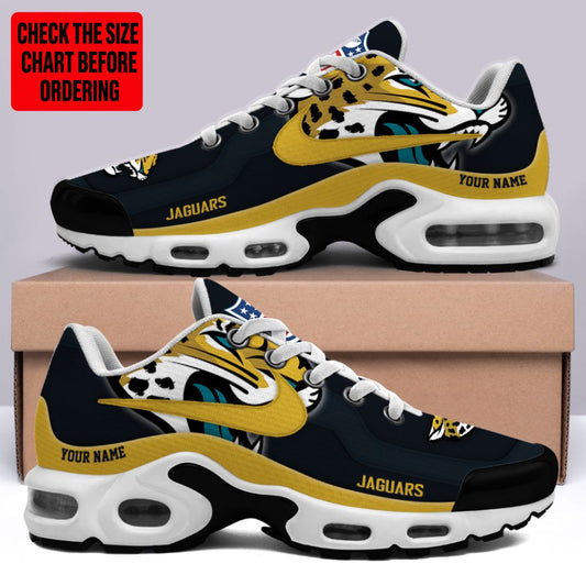 [TOUCHDOWN DEAL] NEW CUSTOMIZED NFL30 JSJ JACKSONVILLE JAGUARS AIR MAX PLUS SNEAKERS