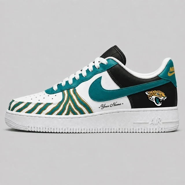 [TOUCHDOWN DEAL] NEW CUSTOMIZED NFL30 JSJ JACKSONVILLE JAGUARS AF1 SHOES