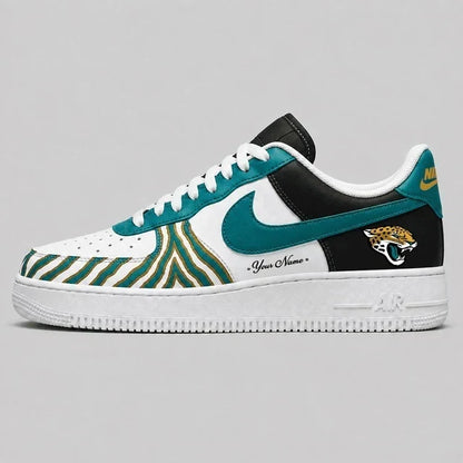 [TOUCHDOWN DEAL] NEW CUSTOMIZED NFL30 JSJ JACKSONVILLE JAGUARS AF1 SHOES