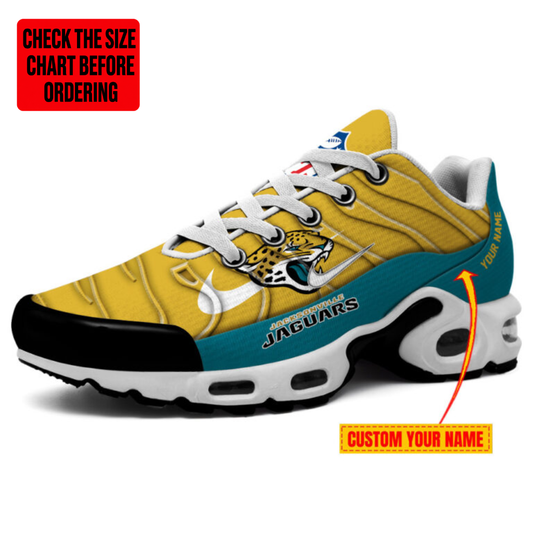 [TOUCHDOWN DEAL] NEW CUSTOMIZED NFL30 JSJ JACKSONVILLE JAGUARS AIR MAX PLUS SNEAKERS