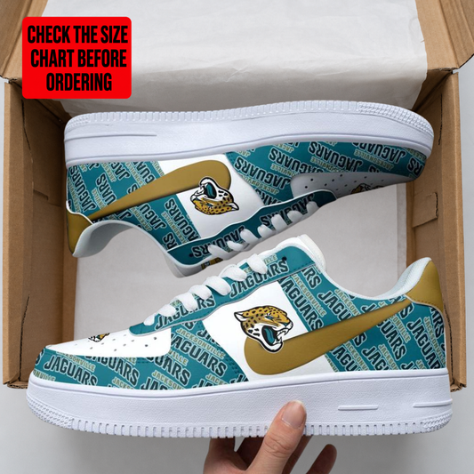 [TOUCHDOWN DEAL] NEW CUSTOMIZED NFL30 JSJ JACKSONVILLE JAGUARS AF1 SHOES