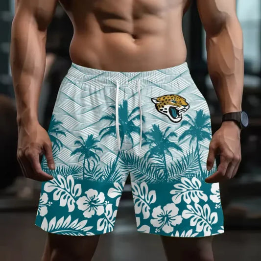 [TOUCHDOWN DEAL] NEW CUSTOMIZED NFL30 JSJ JACKSONVILLE JAGUARS SHORT PANTS
