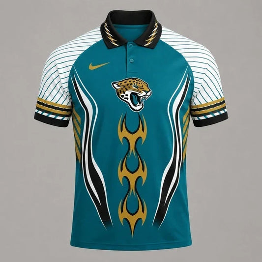 [TOUCHDOWN DEAL] NEW CUSTOMIZED NFL30 JSJ JACKSONVILLE JAGUARS POLO SHIRT