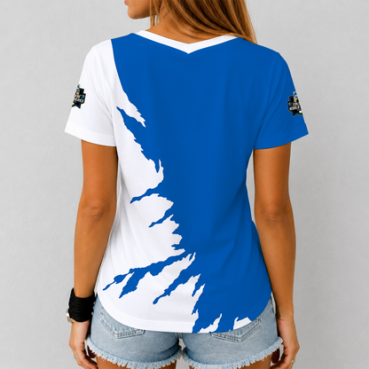 [HOMERUN DEAL] NEW CUSTOMIZED NCAA CWS31 COLLEGE WORLD SERIES V-NECK FEMALE SHIRT