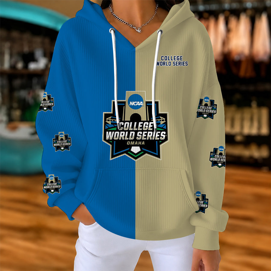 [HOMERUN DEAL] NEW CUSTOMIZED NCAA CWS31 COLLEGE WORLD SERIES RIBBED HOODIE & SWEATSHIRT