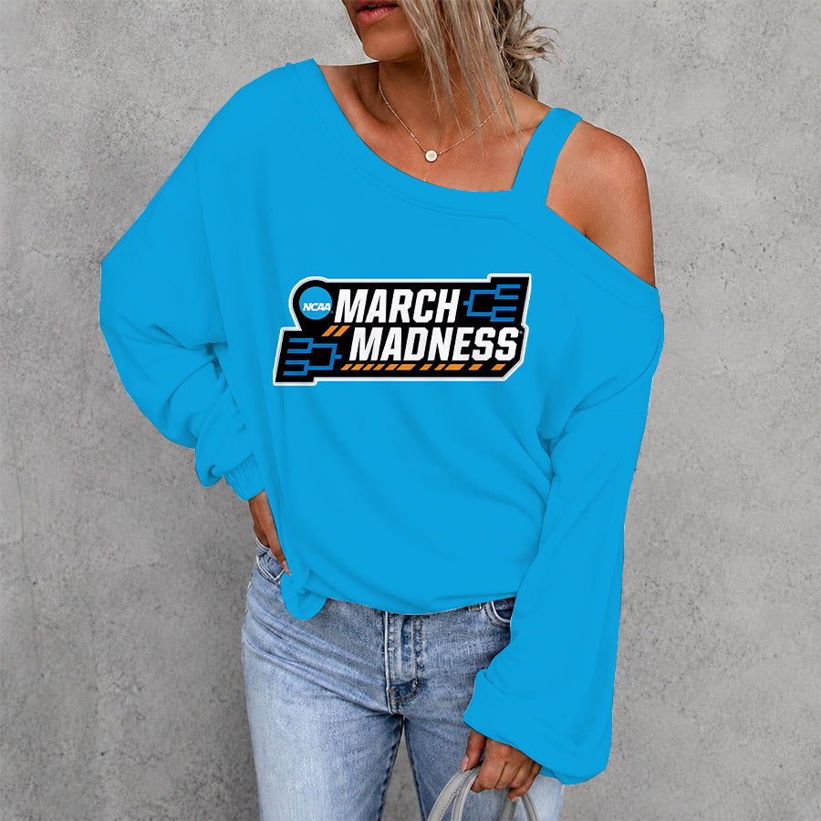 [SLAM DUNK DEAL] NEW CUSTOMIZED NCAA MAM31 MAM MARCH MADNESS WOMEN'S OFF-SHOULDER LONG SLEEVE SHIRT