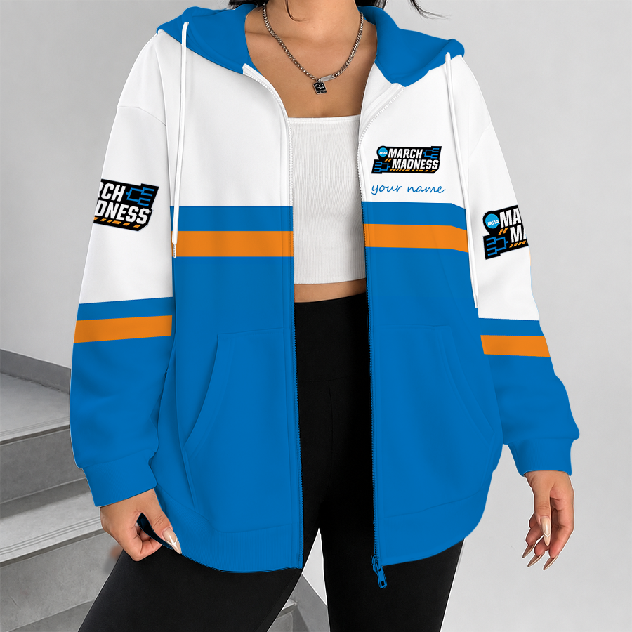 [FAN FAVORITE] NEW CUSTOMIZED NCAA MAM31 MAM MARCH MADNESS STRAPPY ZIP HOODIE