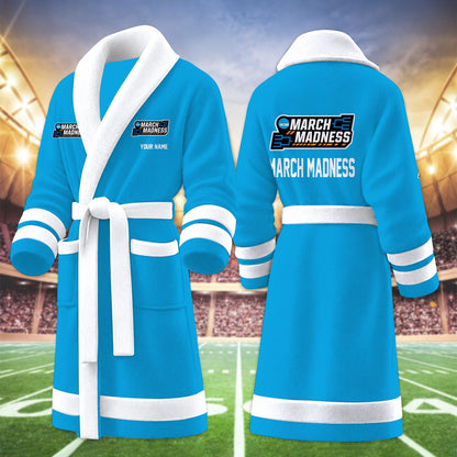 [SLAM DUNK DEAL] NEW CUSTOMIZED NCAA MAM31 MAM MARCH MADNESS MULTICOLOR FLEECE BATHROBE