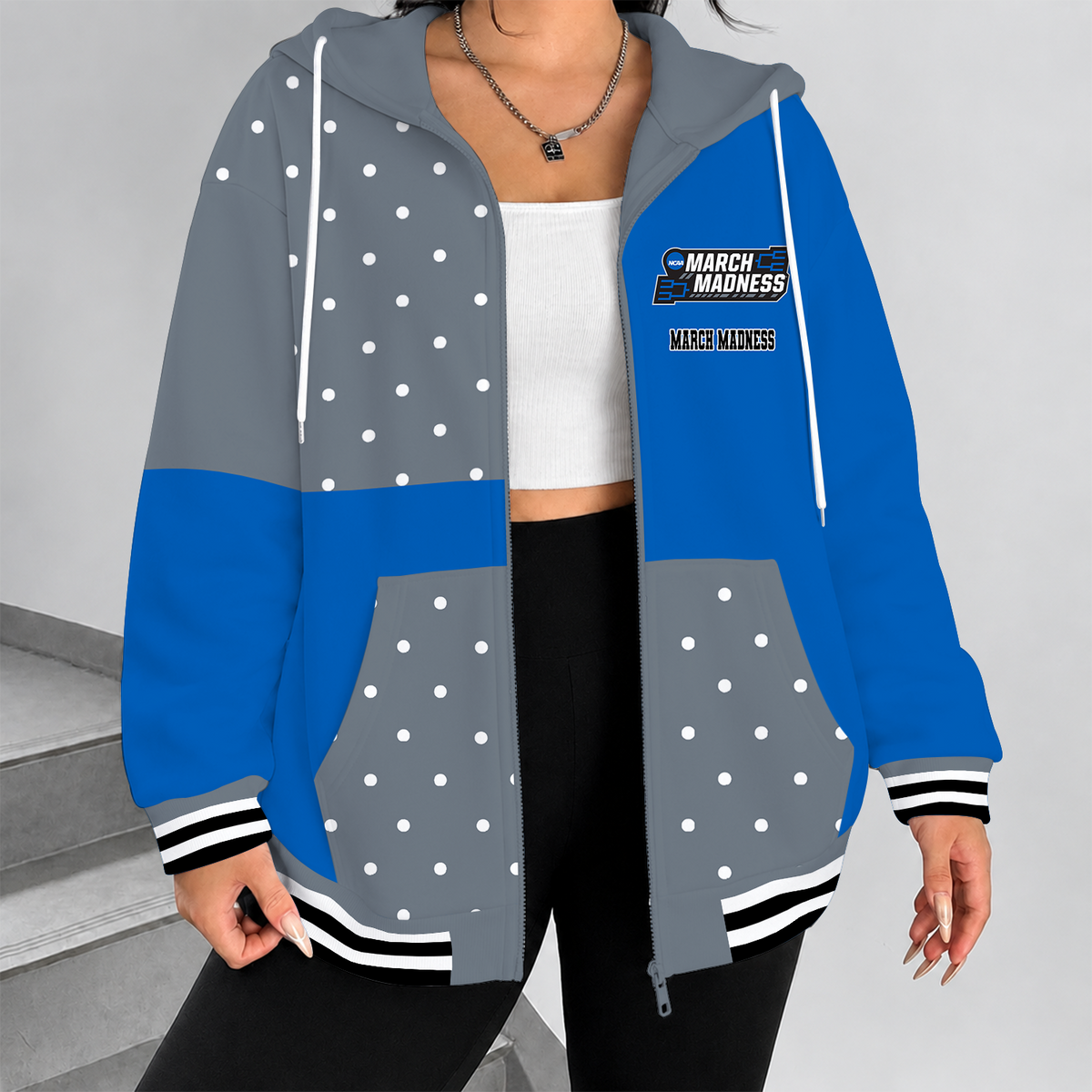 [SLAM DUNK DEAL] NEW CUSTOMIZED NCAA MAM31 MAM MARCH MADNESS STRAPPY ZIP HOODIE