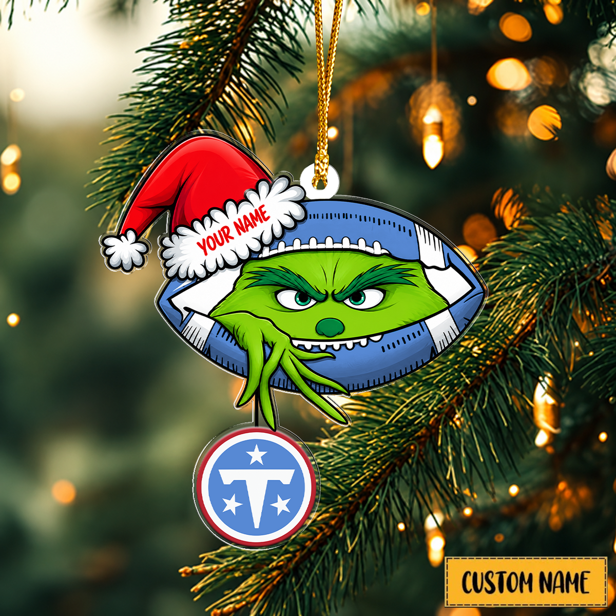 [TOUCHDOWN DEAL] NEW CUSTOMIZED NFL31 TST TENNESSEE TITANS CHRISTMAS ACRYLIC ORNAMENT