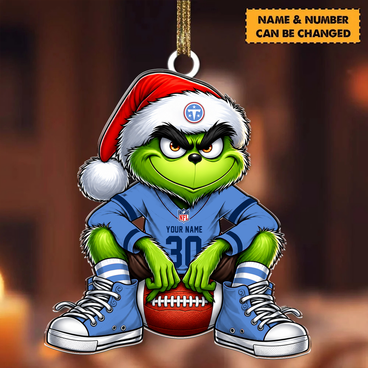 [TOUCHDOWN DEAL] NEW CUSTOMIZED NFL31 TST TENNESSEE TITANS CHRISTMAS ACRYLIC ORNAMENT