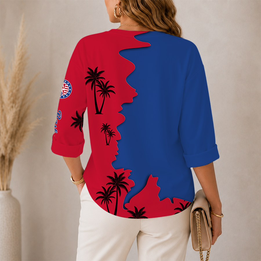 [HOT DEAL] NEW CUSTOMIZED NBA31 NATIONAL BASKETBALL ASSOCIATION WOMEN'S V-NECK LONG SLEEVE SHIRT
