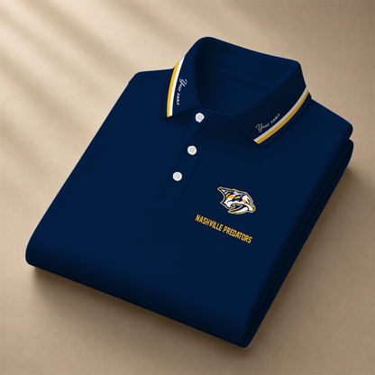 [SUPER SALE] NEW CUSTOMIZED NHL31 NVP NASHVILLE PREDATORS POLO SHIRT
