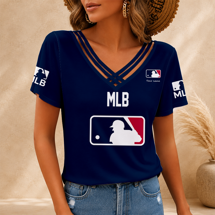 [HOMERUN DEAL] NEW CUSTOMIZED MLB31 MAJOR LEAGUE BASEBALL V-NECK SHIRT