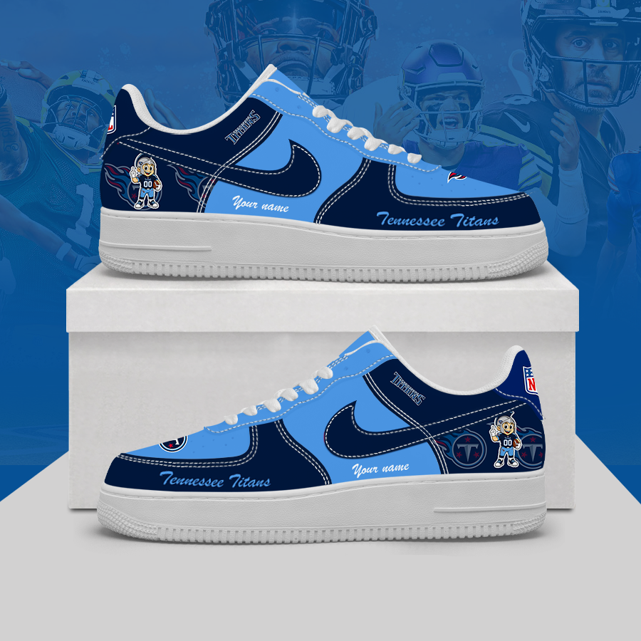 [TOUCHDOWN DEAL] NEW CUSTOMIZED NFL31 TST TENNESSEE TITANS AF1 SHOES