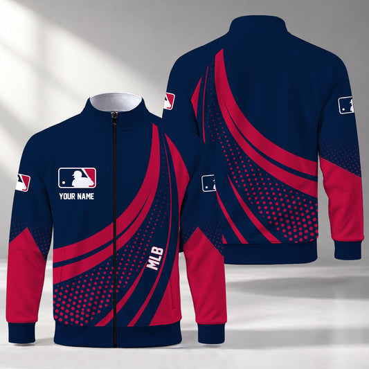 [HOMERUN DEAL] NEW CUSTOMIZED MLB31 MLB MAJOR LEAGUE BASEBALL STAND COLLAR JACKET