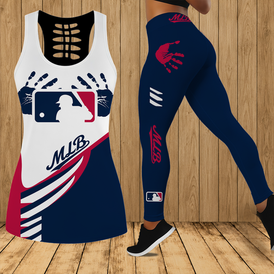 [HOMERUN DEAL] NEW CUSTOMIZED MLB31 MAJOR LEAGUE BASEBALL HOLLOW TANK TOP & LEGGINGS SET