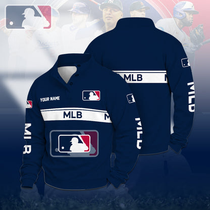 [HOMERUN DEAL] NEW CUSTOMIZED MLB31 MAJOR LEAGUE BASEBALL QUARTER-BUTTON SWEATSHIRT