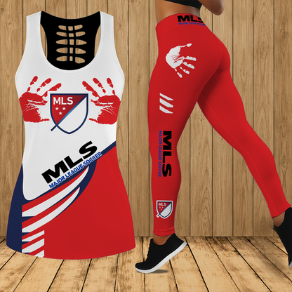 [GOAL DEAL] NEW CUSTOMIZED MLS31 MLS MAJOR LEAGUE SOCCER HOLLOW TANK TOP & LEGGINGS SET