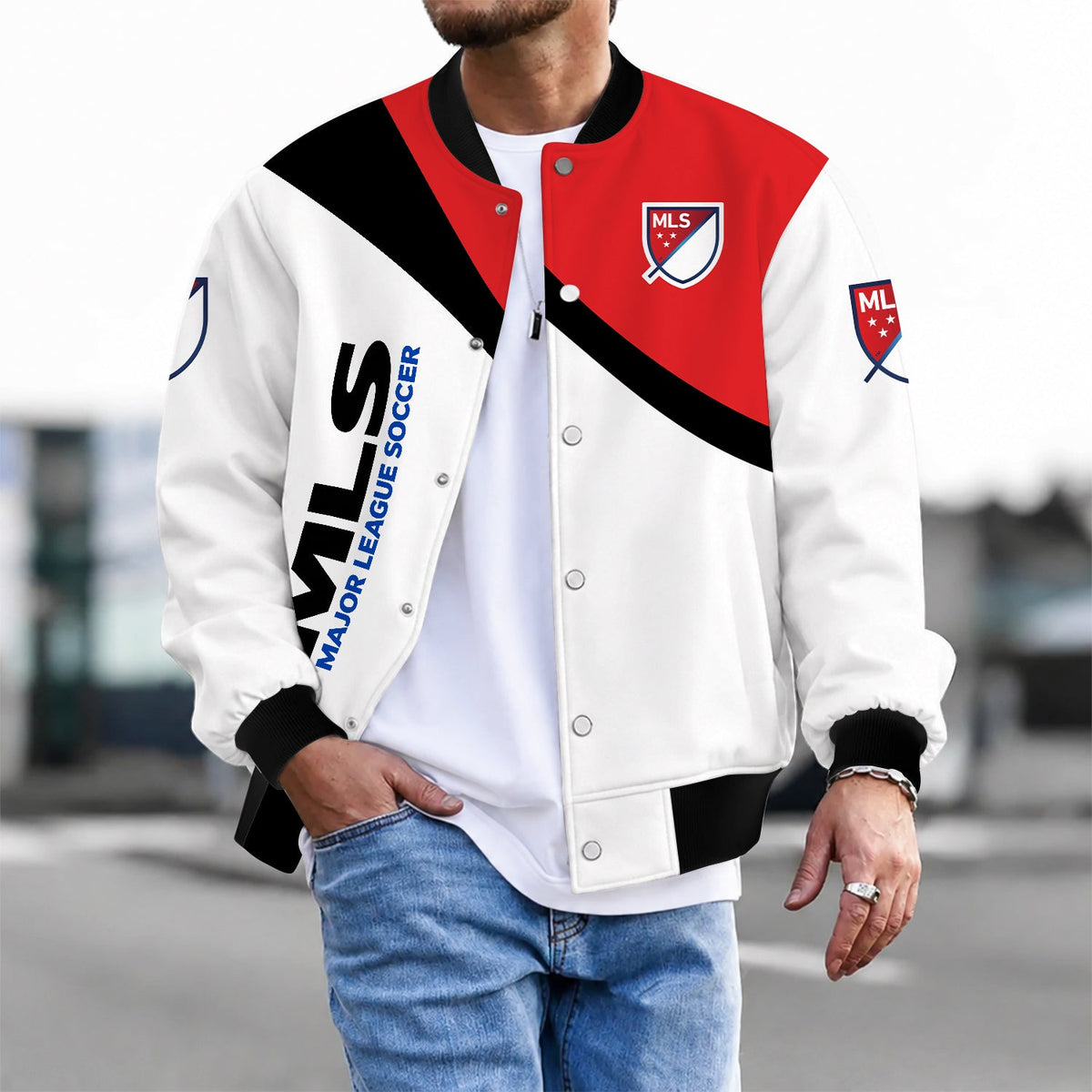[GOAL DEAL] NEW CUSTOMIZED MLS31 MLS MAJOR LEAGUE SOCCER BASEBALL JACKET & SATIN VARSITY JACKET