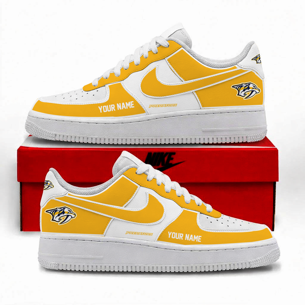 [PUCK DROP DEAL]NEW CUSTOMIZED NHL31 NVP NASHVILLE PREDATORS AF1 SHOES