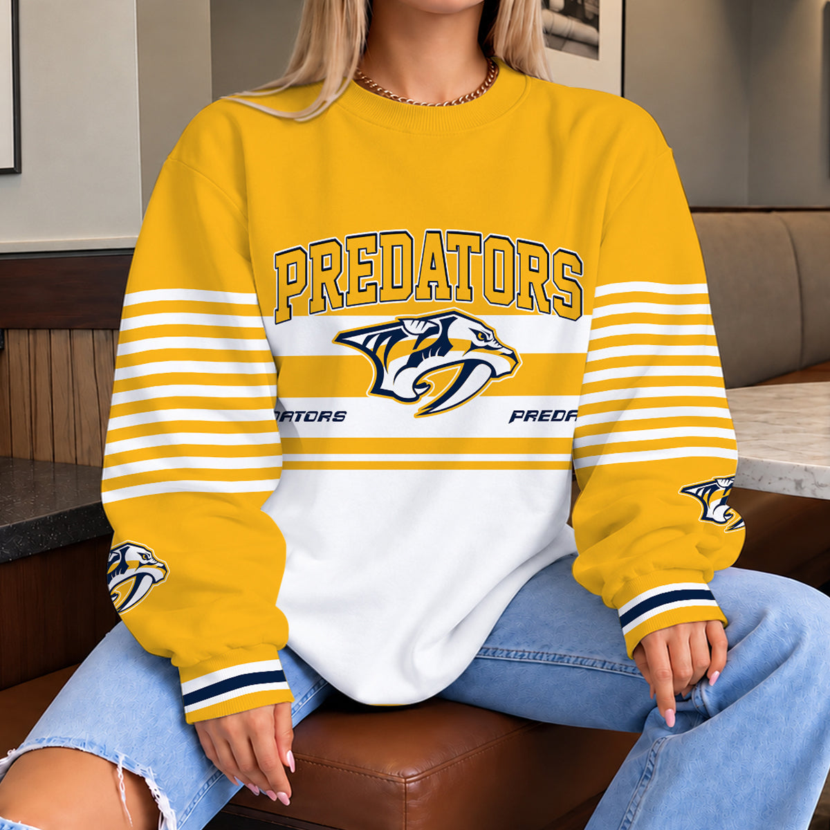 [PUCK DROP DEAL] NEW CUSTOMIZED NHL31 NVP THE PREDATORS UNISEXSWEATSHIRT