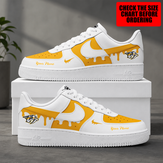 [PUCK DROP DEAL] NEW CUSTOMIZED NHL31 NVP NASHVILLE PREDATORS AF1 SHOES