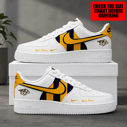 [PUCK DROP DEAL] NEW CUSTOMIZED NHL31 NVP NASHVILLE PREDATORS AF1 SHOES