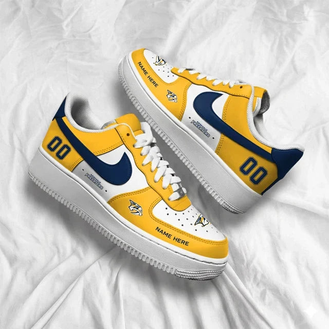 [PUCK DROP DEAL] NEW CUSTOMIZED NHL31 NVP NASHVILLE PREDATORS AF1 SHOES
