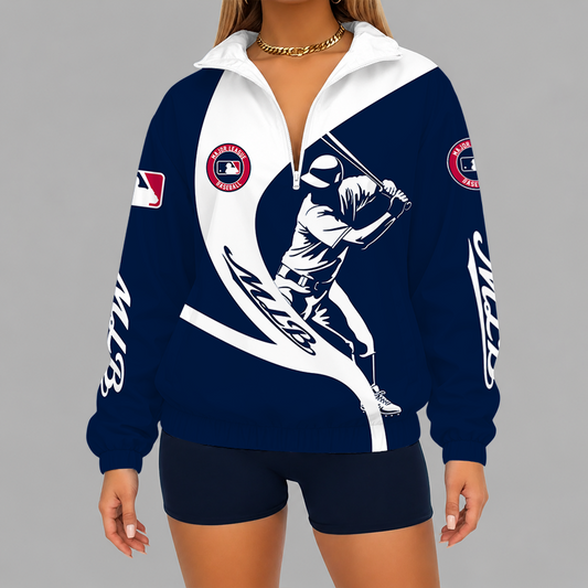 [HOMERUN DEAL] NEW CUSTOMIZED MLB31 MAJOR LEAGUE BASEBALL V-NECK ZIPPER SWEATSHIRT JACKET