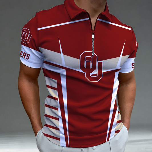 [TOUCHDOWN DEAL] NEW CUSTOMIZED NCAA FBS31 OUS OKLAHOMA SOONERS POLO SHIRT