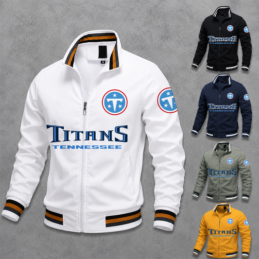 [TOUCHDOWN DEAL] NEW CUSTOMIZED NFL31 TST TENNESSEE TITANS MEN'S CASUAL JACKET