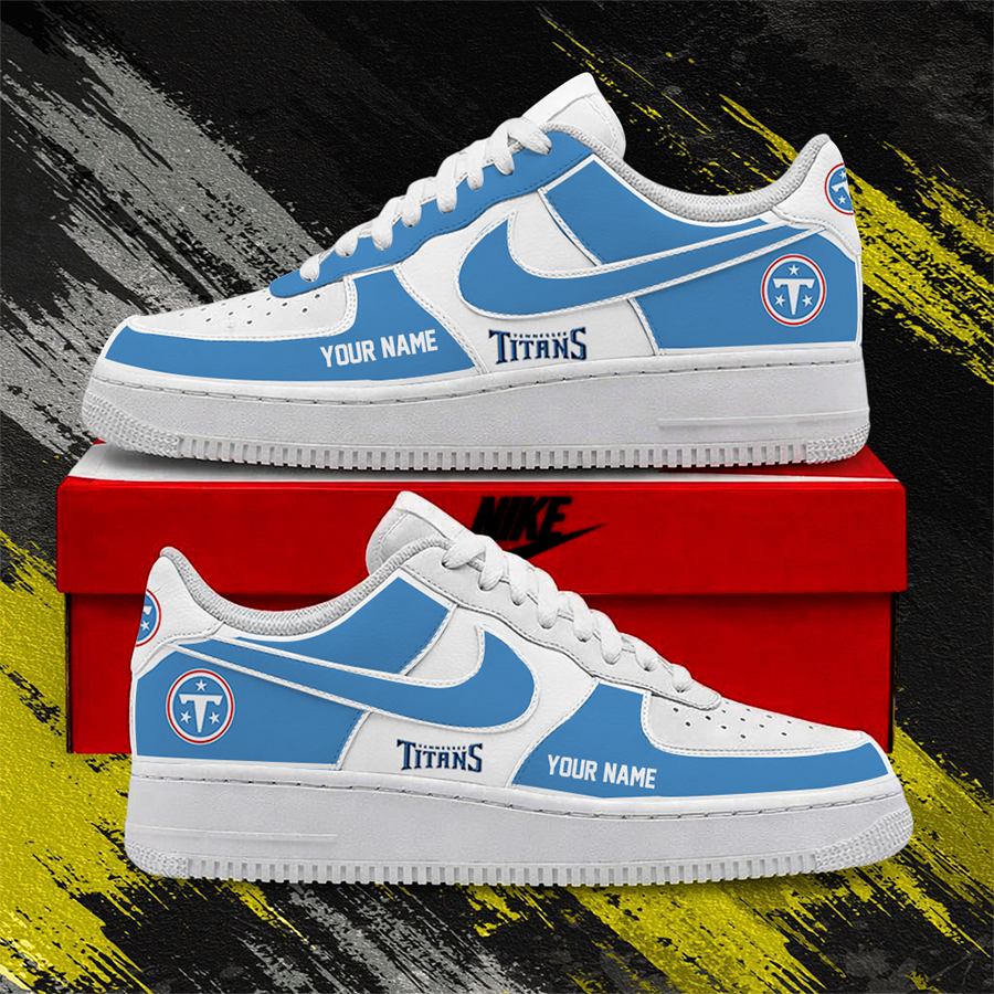 [TOUCHDOWN DEAL] NEW CUSTOMIZED NFL31 TST TENNESSEE TITANS AF1 SHOES