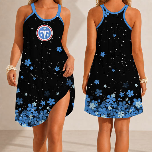 [TOUCHDOWN DEAL] NEW CUSTOMIZED NFL31 TST TENNESSEE TITANS CAMISOLE DRESS