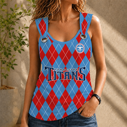 [TOUCHDOWN DEAL] NEW CUSTOMIZED NFL31 TST TENNESSEE TITANS O-RING SHOULDER TANK TOP