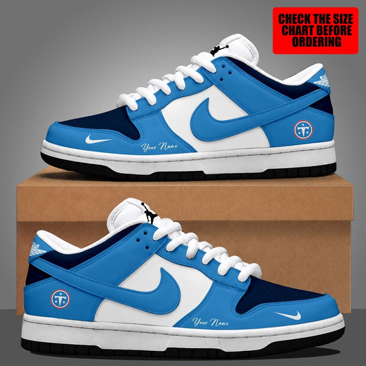 [TOUCHDOWN DEAL] NEW CUSTOMIZED NFL31 TST TENNESSEE TITANS DUNK LOW SHOES