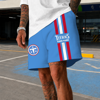 [TOUCHDOWN DEAL] NEW CUSTOMIZED NFL31 TST TENNESSEE TITANS SHORT PANTS