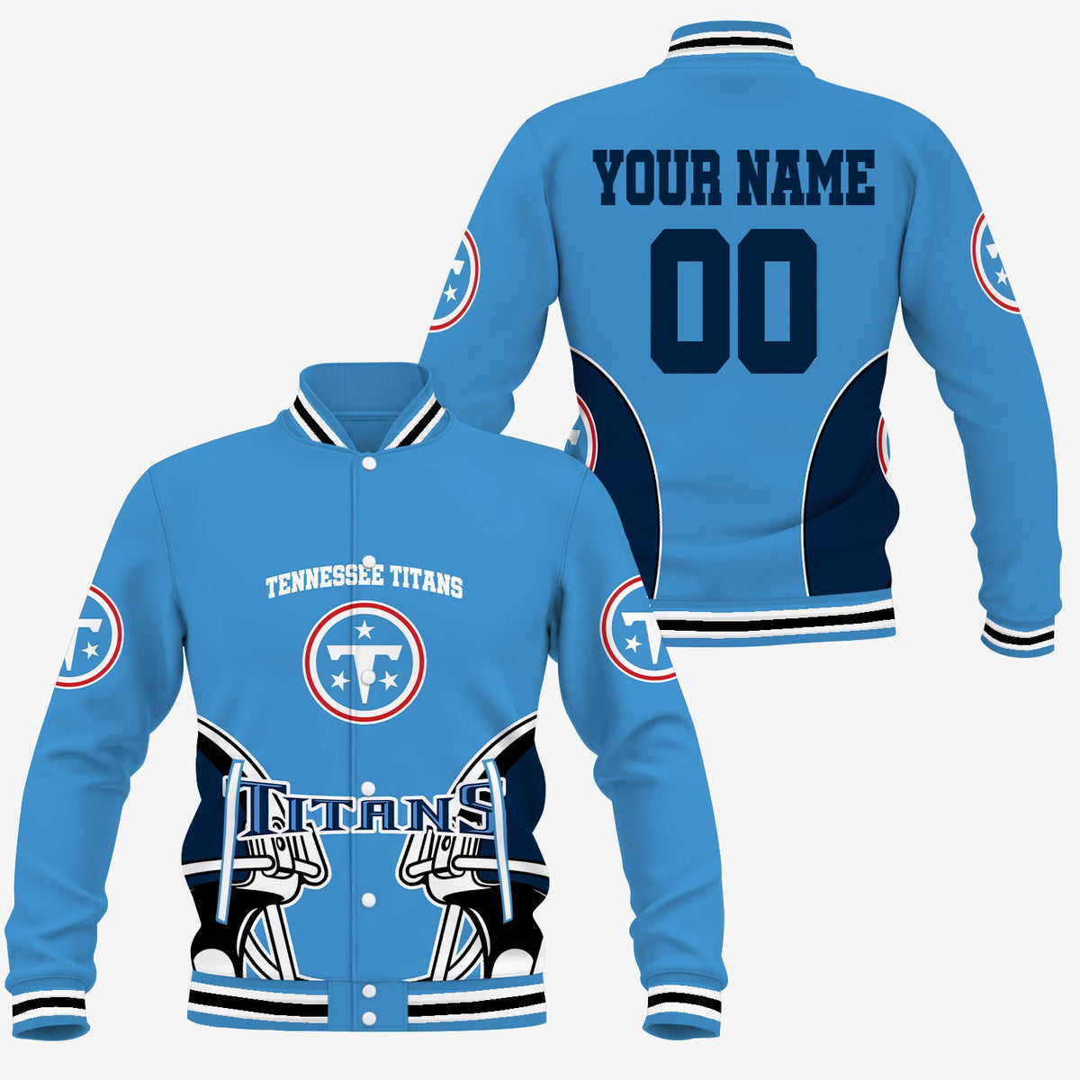 [TOUCHDOWN DEAL] NEW CUSTOMIZED NFL31 TST TENNESSEE TITANS SATIN VARSITY & BASEBALL JACKET