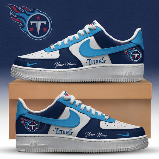 [TOUCHDOWN DEAL] NEW CUSTOMIZED NFL31 TST TENNESSEE TITANS AF1 SNEAKERS