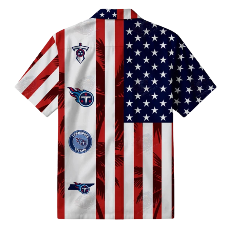 [TOUCHDOWN DEAL] NEW CUSTOMIZED NFL31 TST TENNESSEE TITANS PATRIOTIC 250 USA HAWAIIAN SHIRT