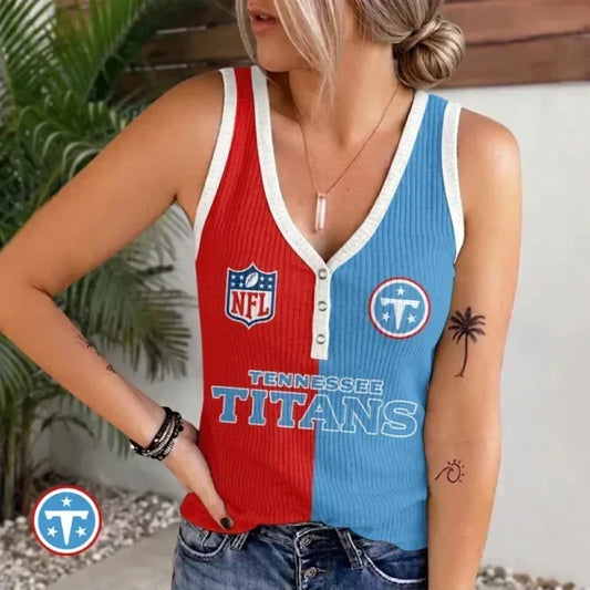[TOUCHDOWN DEAL] NEW CUSTOMIZED NFL31 TST TENNESSEE TITANS WOMEN'S V-NECK TANK TOP