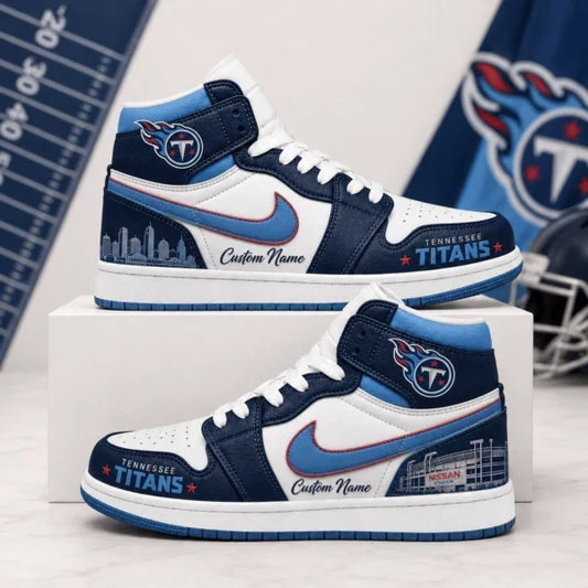 [TOUCHDOWN DEAL] NEW CUSTOMIZED NFL31 TST TENNESSEE TITANS AIR JORDAN 1