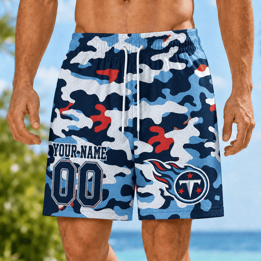 [TOUCHDOWN DEAL] NEW CUSTOMIZED NFL31 TST TENNESSEE TITANS SHORT PANTS