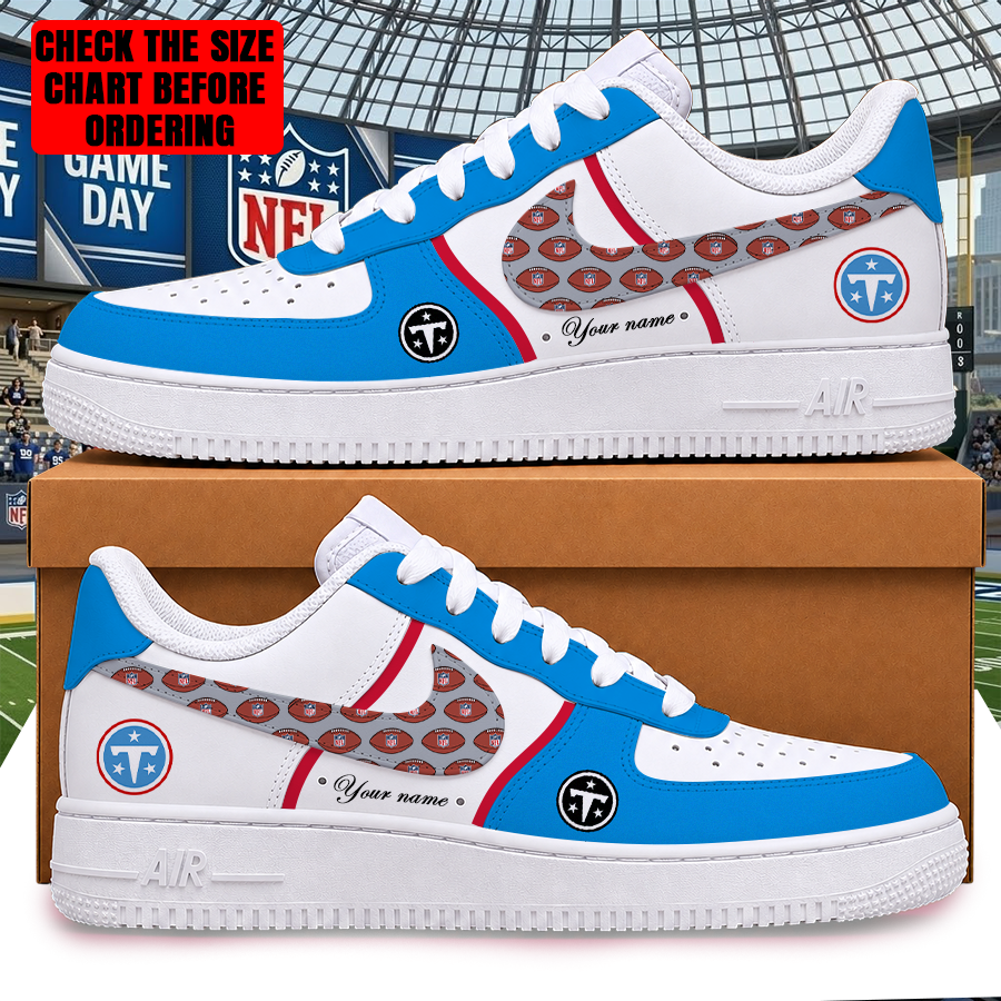 [TOUCHDOWN DEAL] NEW CUSTOMIZED NFL31 TST TENNESSEE TITANS AF1 SHOES