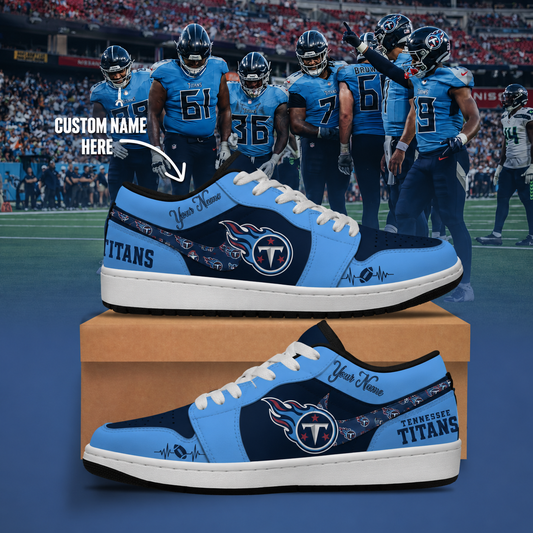 [TOUCHDOWN DEAL] NEW CUSTOMIZED NFL31 TST TENNESSEE TITANS AIR JORDAN LOW SHOES