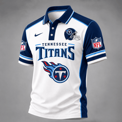 [TOUCHDOWN DEAL] NEW CUSTOMIZED NFL31 TST THE TITANS POLO SHIRT